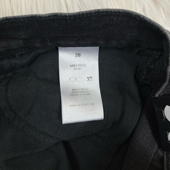 JOE'S Jeans Mid-Rise Kasey Straight Crop Jeans Black Distressed size 26 - Picture 12 of 13